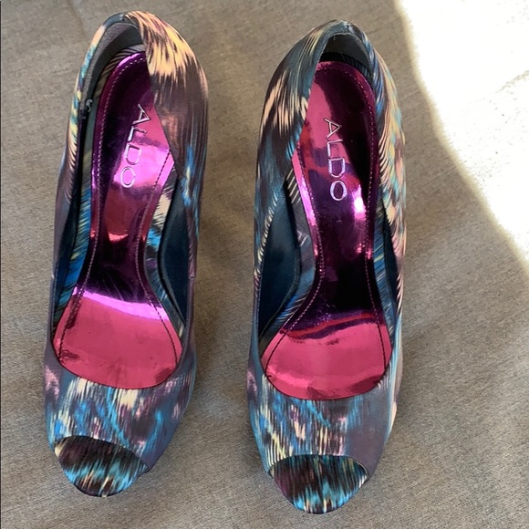 Purple ALDO open toe high heels - Picture 3 of 6